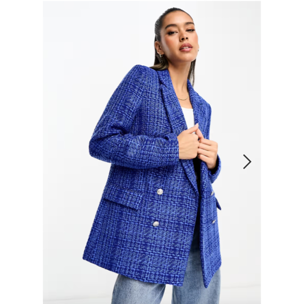 French Connection Blue Tweed Blazer